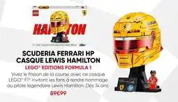 Fnac Lego editions formula 1 scuderia ferrari hp casque lewis hamilton offre
