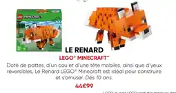 Fnac Lego minecrafttm le renard offre