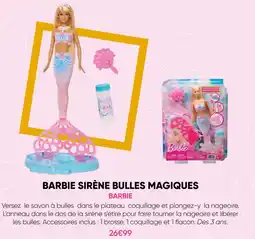 Fnac Barbie sirène bulles magiques offre