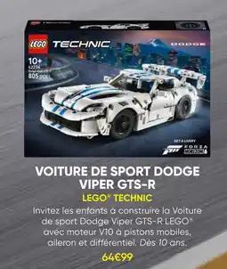 Fnac Lego technic voiture de sport dodge viper gts-r offre