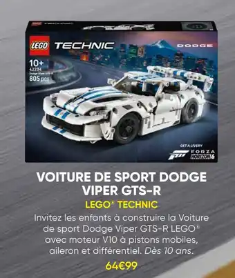 Lego technic voiture de sport dodge viper gts-r