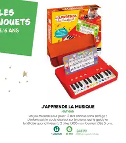Fnac Nathan j'apprends la musique offre