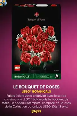 Fnac Lego botanicals le bouquet de roses offre