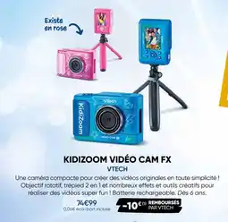 Fnac Vtech kidizoom vidéo cam fx offre