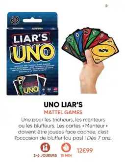 Fnac Mattel games uno liar's offre