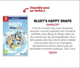 Fnac Gameloft bluey's happy snaps offre