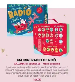 Fnac Gallimard jeunesse ma mini radio de noël offre