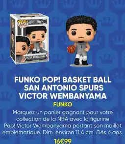 Fnac Funko pop! basket ball san antonio spurs victor wembanyama offre