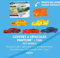 Fnac Hot wheels coffret 6 véhicules pantone - 1:64 offre
