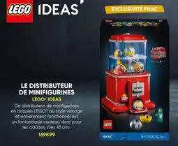 Fnac Lego ideas le distributeur de minifigurines offre