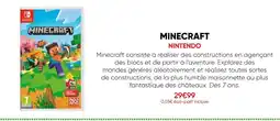 Fnac Nintendo minecraft offre