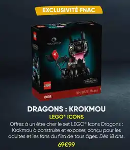 Fnac Lego lego icons dragons : krokmou offre