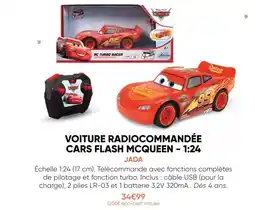Fnac Jada voiture radiocommandée cars flash mcqueen - 1:24 offre