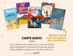 Fnac Yoto carte audio offre