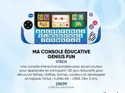 Fnac Vtech ma console éducative genius fun offre