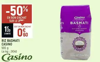 Petit Casino Casino riz basmati offre