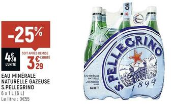 S.pellegrino eau minérale naturelle gazeuse