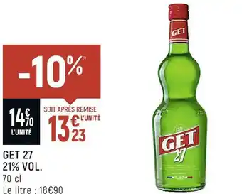 Petit Casino Get 27 get 27 21% vol. offre