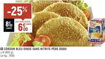 Spar Père dodu cordon bleu dinde sans nitrite offre