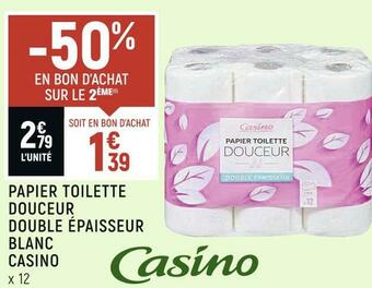 Spar Casino papier toilette douceur double épaisseur blanc offre