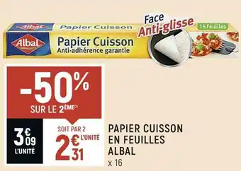 Albal papier cuisson en feuilles