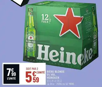 Spar Heineken bière blonde 5% vol. offre