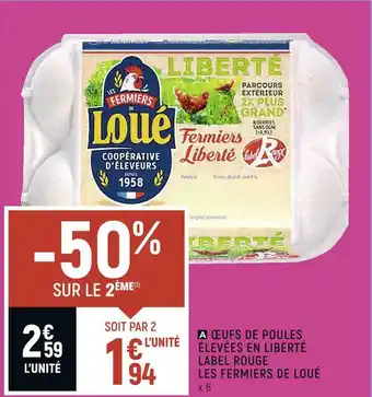 Spar Les fermiers de loué œufs de poules élevées en liberté label rouge offre