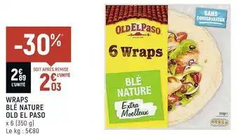 Spar Old el paso wraps blé nature offre
