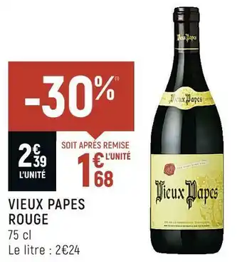 Spar Vieux papes vieux papes rouge offre