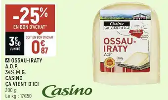 Casino ça vient d’ici ossau-iraty a.o.p. 34% m.g.