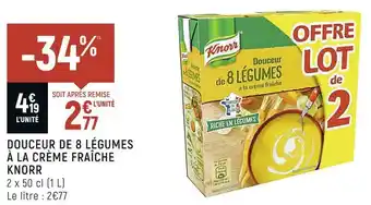 Spar Knorr douceur de 8 légumes à la crème fraîche offre