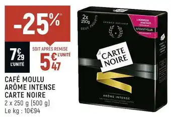 Spar Carte noire café moulu arôme intense offre