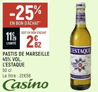 Spar L’estaque pastis de marseille 45% vol. offre
