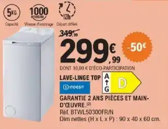 E.Leclerc Lave-linge top offre