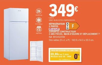 E.Leclerc Réfrigérateur 2 portes offre