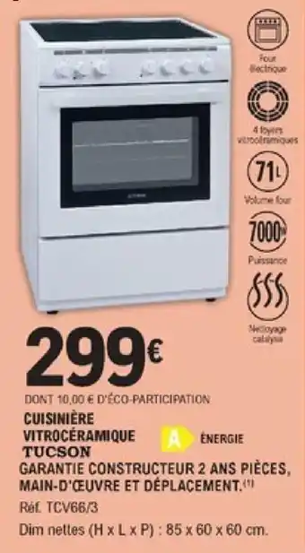 E.Leclerc Cuisinière vitrocéramique offre