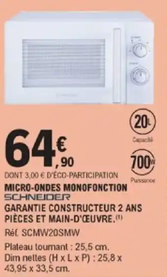 E.Leclerc Micro-ondes monofonction offre