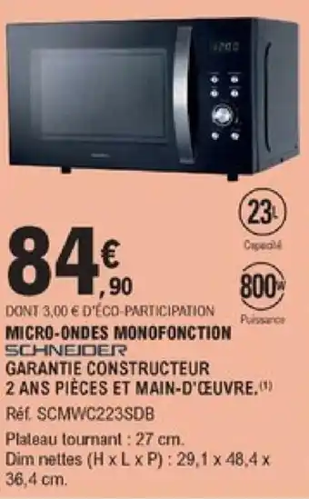 E.Leclerc Micro-ondes monofonction offre