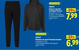 Lidl CRIVIT Sweat à capuche technique homme offre
