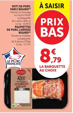 Maximarché BIGARD Roti de porc farci offre