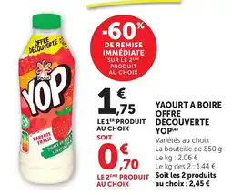 Maximarché Yoplait YOP offre