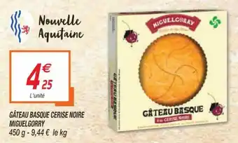 Gâteau basque cerise noire miguelgorry