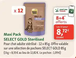 Maxi Zoo SELECT GOLD Sterilised offre