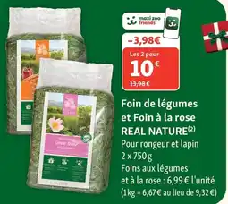 Maxi Zoo REAL NATURE Foin de légumes et Foin à la rose offre
