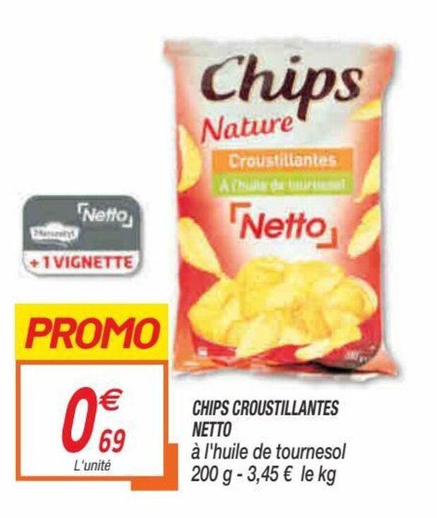 Promo Chips croustillantes netto chez Netto