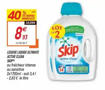 Netto Lessive liquide ultimate active clean skip offre
