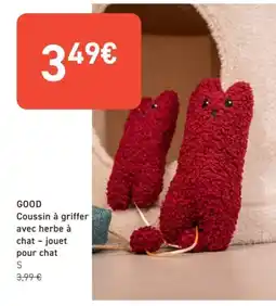 Tom&Co GOOD Coussin à griffer avec herbe à chat - jouet pour chat offre