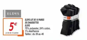 Netto Eldys lot de 15 paires de chaussettes eldys offre
