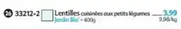 Maximo Jardin Bio' Lentilles cuisinées aux petits légumes offre
