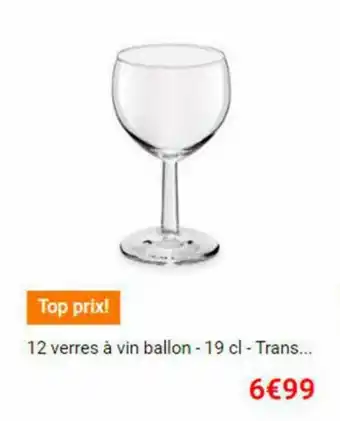 12 Verres à vin ballon